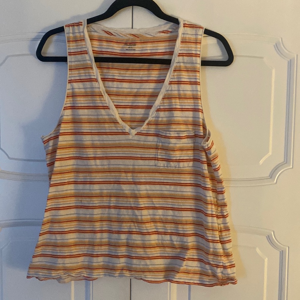 Madewell striped tank top